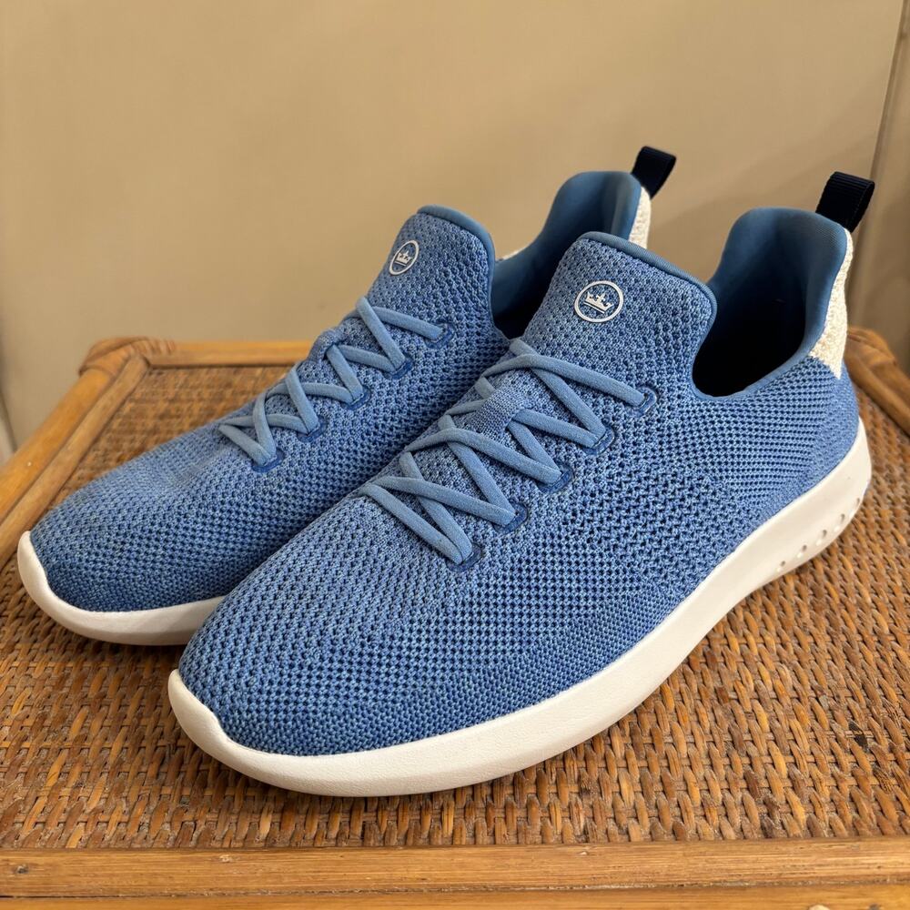 Peter Millar Women's Hyperlight Glide Sneakers in Blue and White size 9